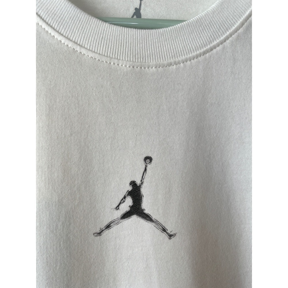 Jordan Sport Dri-FIT T-Shirt Mens XS White Abstract Back Graphic Tee Jumpman Y2k - Picture 4 of 11